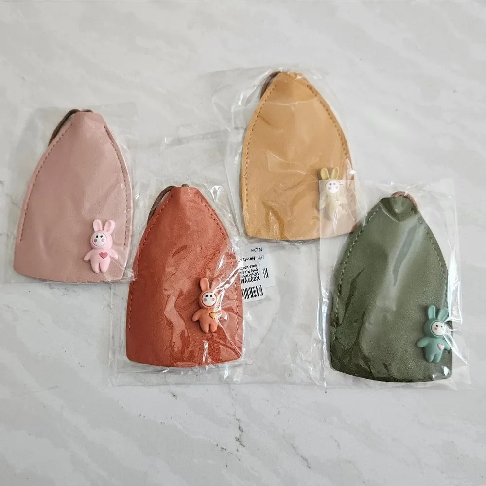 Colorful Bunny Key Wallet Set Of 4